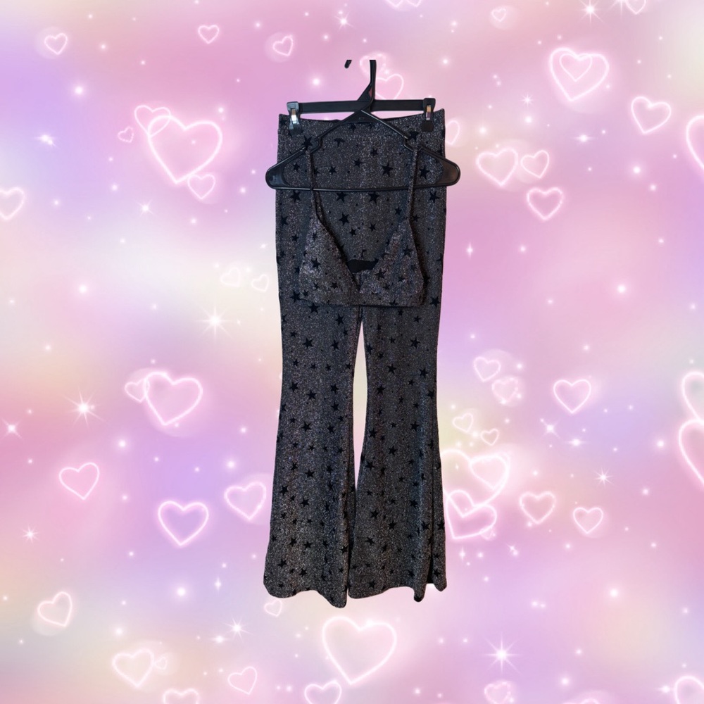 shein reflective star printed set